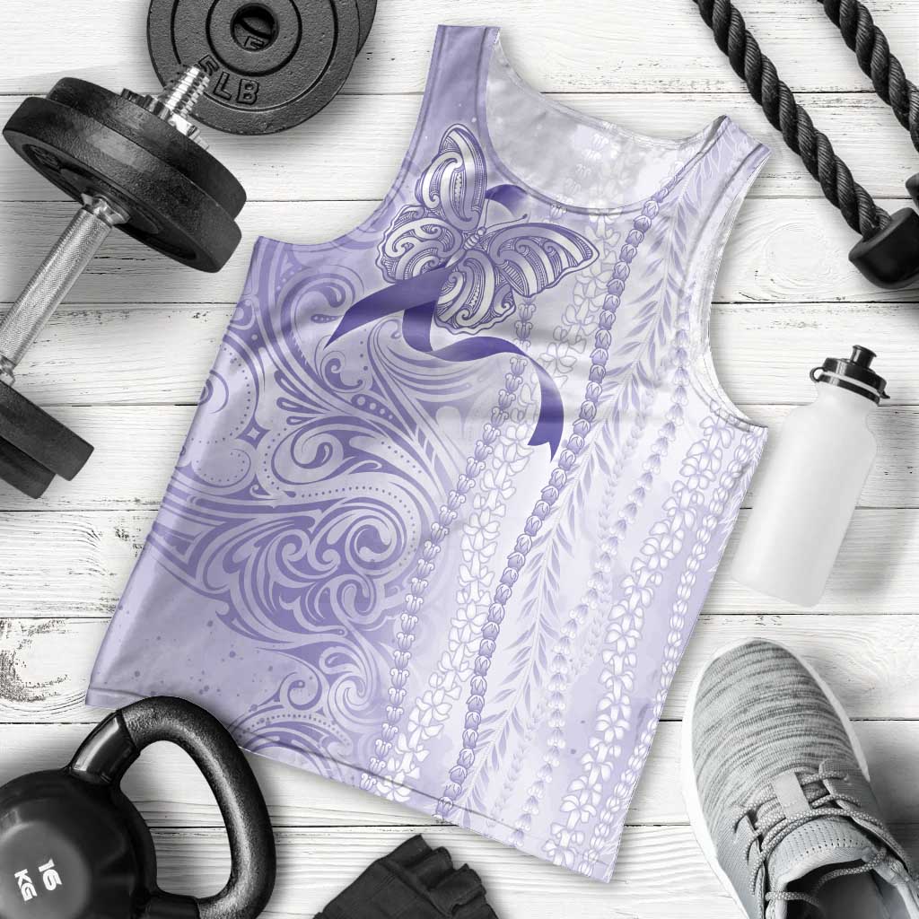 Epilepsy Awareness Men Tank Top Maile Pikake Lokelani Crown Flower Lei Inspired