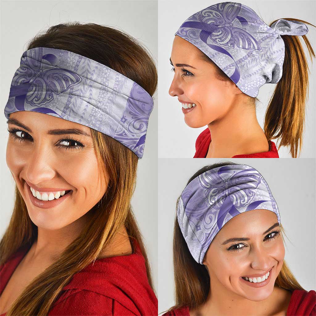 Epilepsy Awareness Neck Gaiter Maile Pikake Lokelani Crown Flower Lei Inspired