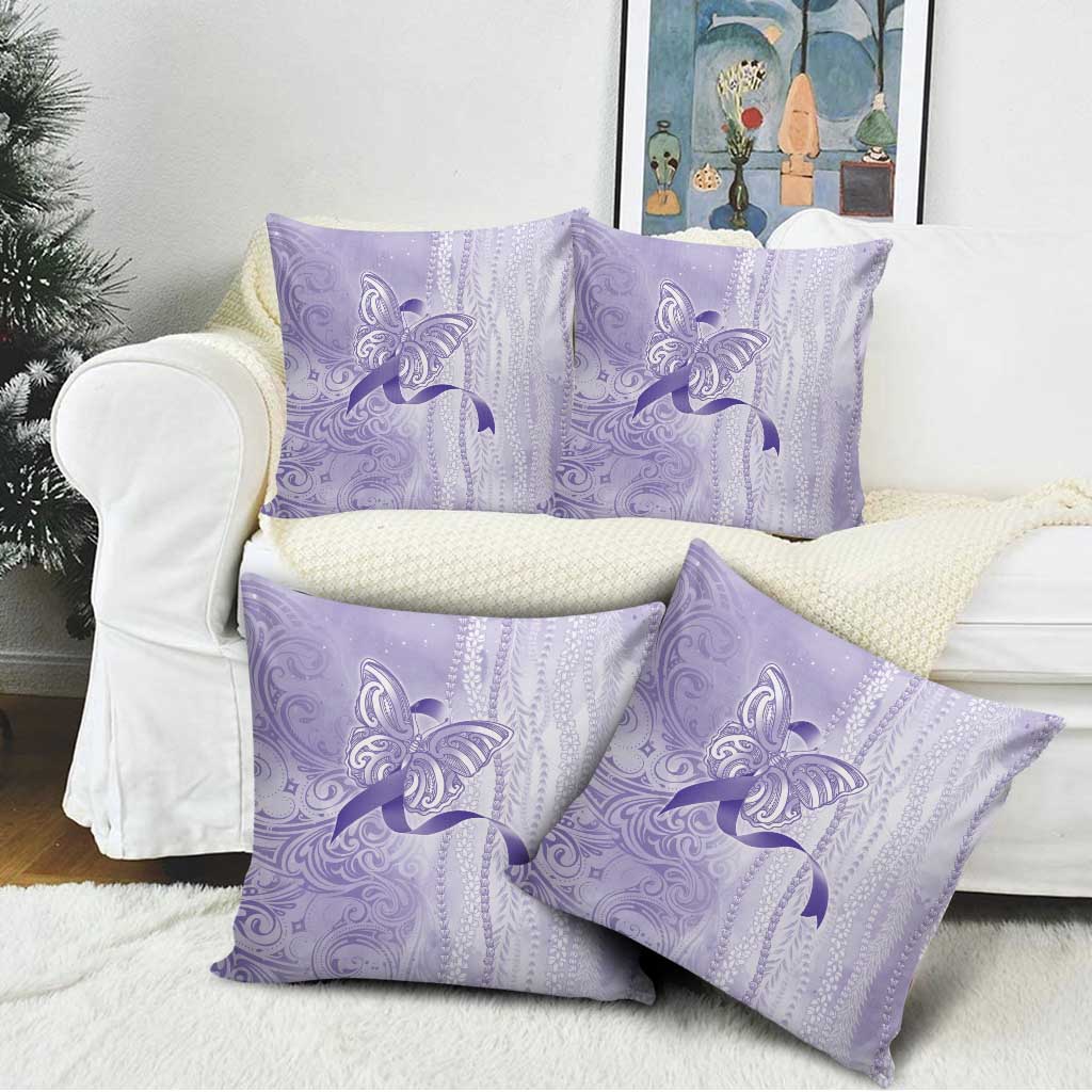 Epilepsy Awareness Pillow Cover Maile Pikake Lokelani Crown Flower Lei Inspired LT9 - Polynesian Pride