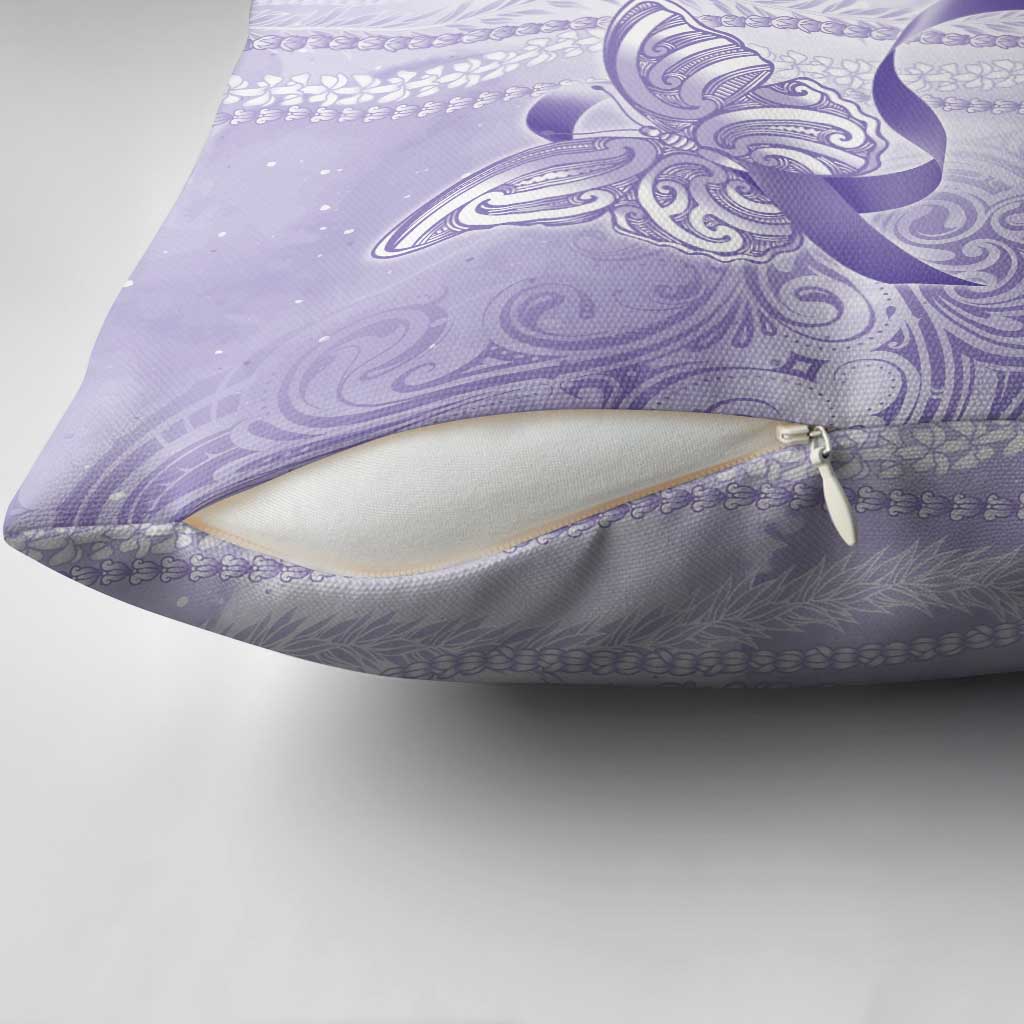 Epilepsy Awareness Pillow Cover Maile Pikake Lokelani Crown Flower Lei Inspired LT9 - Polynesian Pride