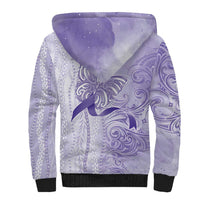 Epilepsy Awareness Sherpa Hoodie Maile Pikake Lokelani Crown Flower Lei Inspired