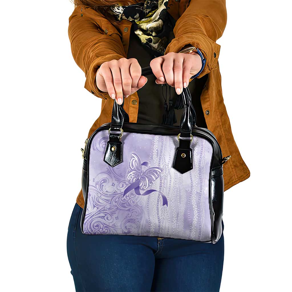 Epilepsy Awareness Shoulder Handbag Maile Pikake Lokelani Crown Flower Lei Inspired