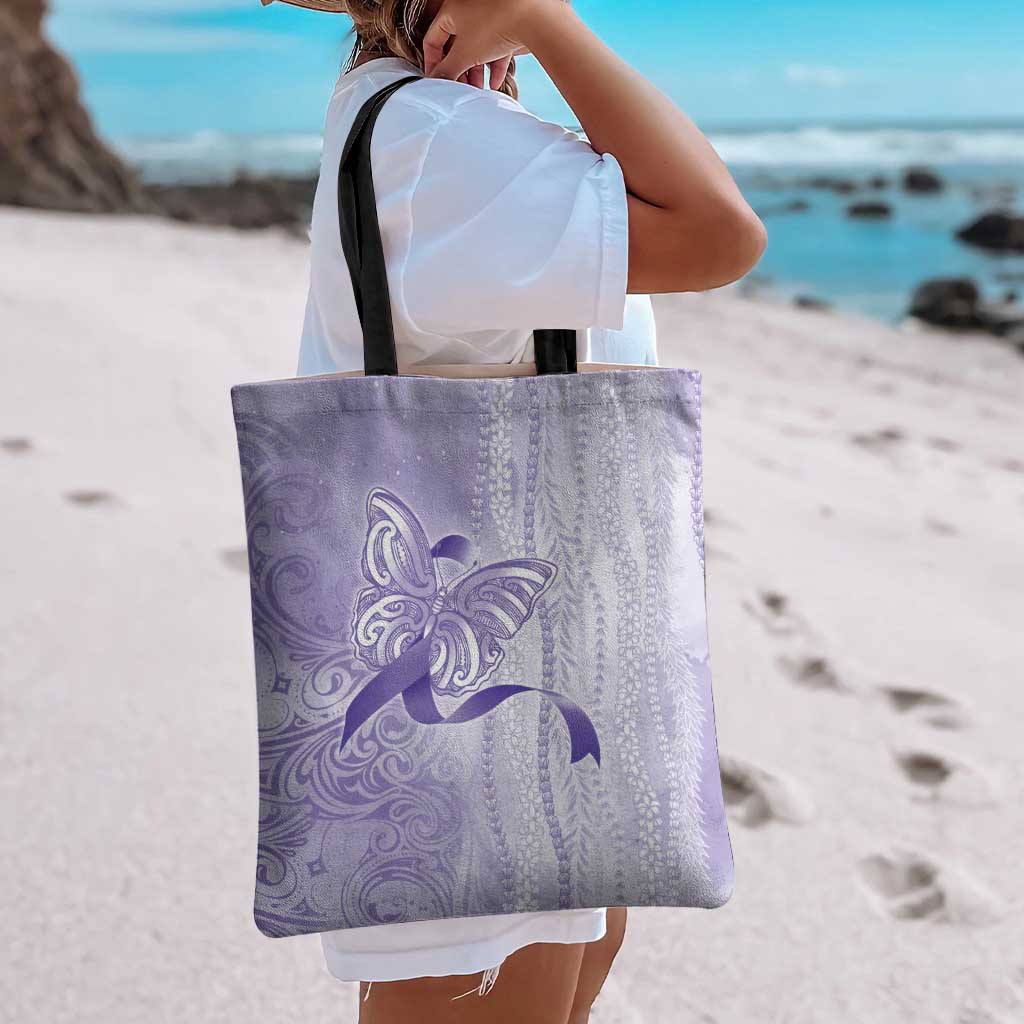 Epilepsy Awareness Tote Bag Maile Pikake Lokelani Crown Flower Lei Inspired