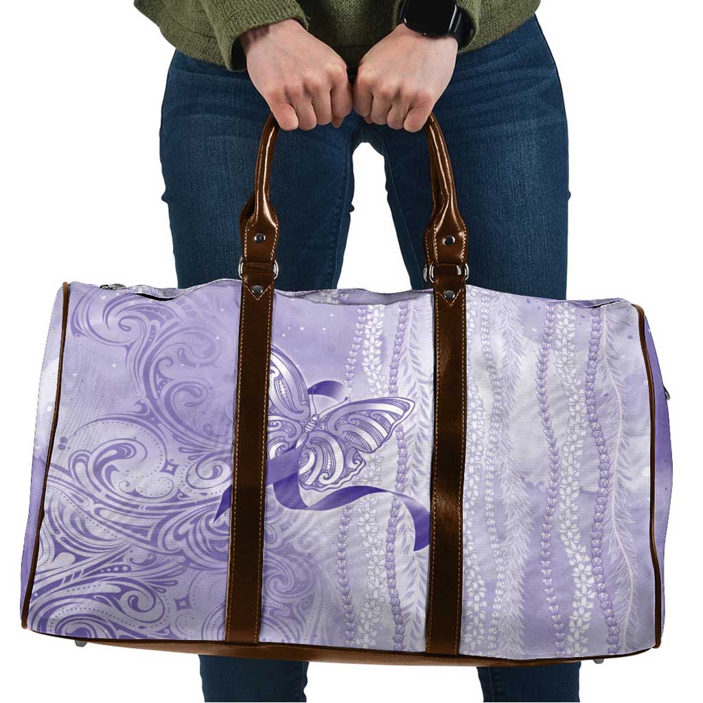 Epilepsy Awareness Travel Bag Maile Pikake Lokelani Crown Flower Lei Inspired