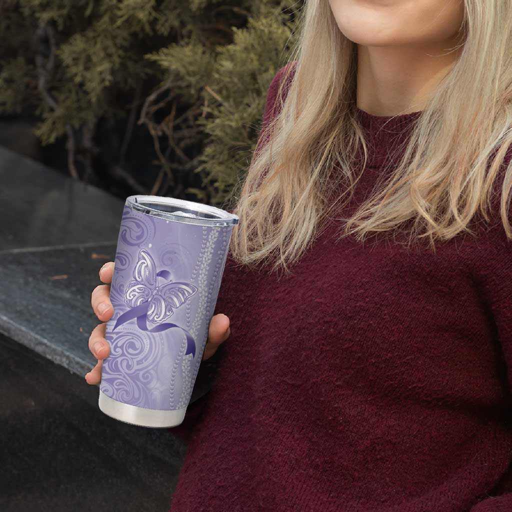 Epilepsy Awareness Tumbler Cup Maile Pikake Lokelani Crown Flower Lei Inspired