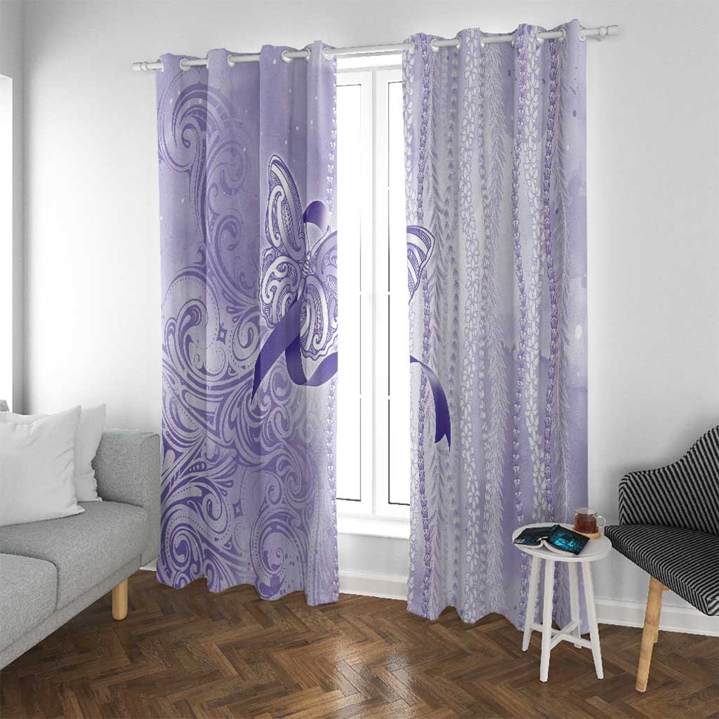 Epilepsy Awareness Window Curtain Maile Pikake Lokelani Crown Flower Lei Inspired