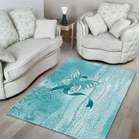 PTSD Awareness Area Rug Maile Pikake Lokelani Crown Flower Lei Inspired