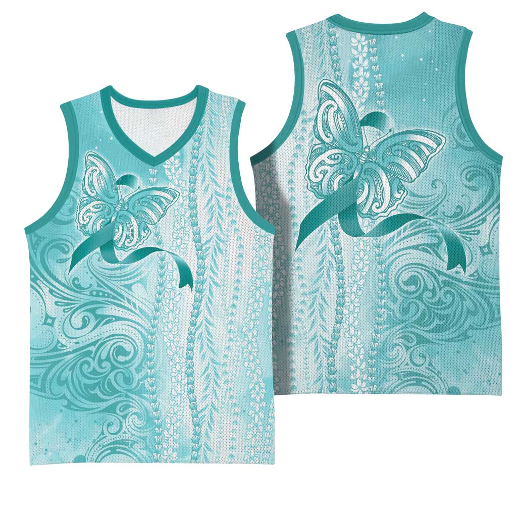 PTSD Awareness Basketball Jersey Maile Pikake Lokelani Crown Flower Lei Inspired