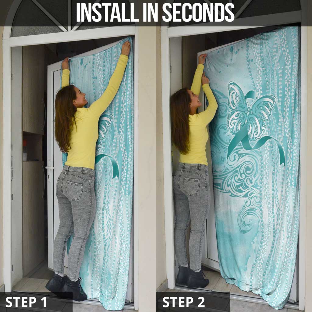 PTSD Awareness Door Cover Maile Pikake Lokelani Crown Flower Lei Inspired