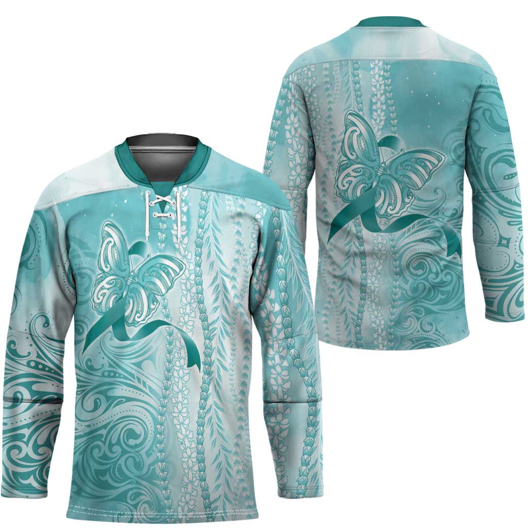 PTSD Awareness Hockey Jersey Maile Pikake Lokelani Crown Flower Lei Inspired
