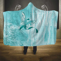 PTSD Awareness Hooded Blanket Maile Pikake Lokelani Crown Flower Lei Inspired