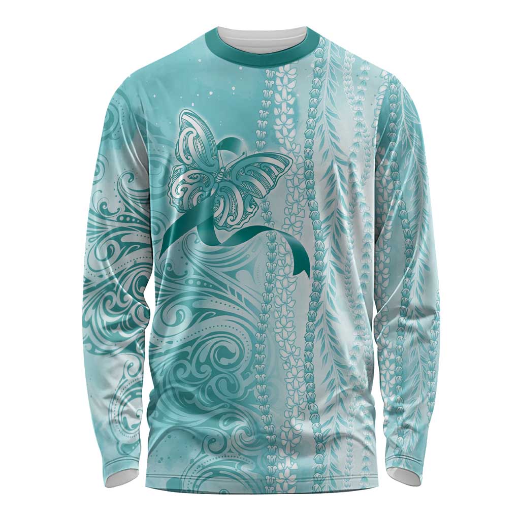 PTSD Awareness Long Sleeve Shirt Maile Pikake Lokelani Crown Flower Lei Inspired