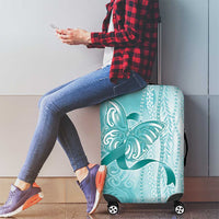 PTSD Awareness Luggage Cover Maile Pikake Lokelani Crown Flower Lei Inspired LT9 - Polynesian Pride