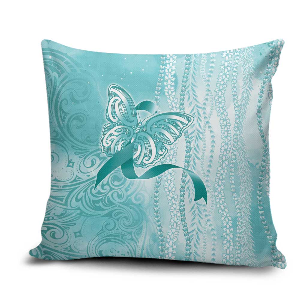 PTSD Awareness Pillow Cover Maile Pikake Lokelani Crown Flower Lei Inspired