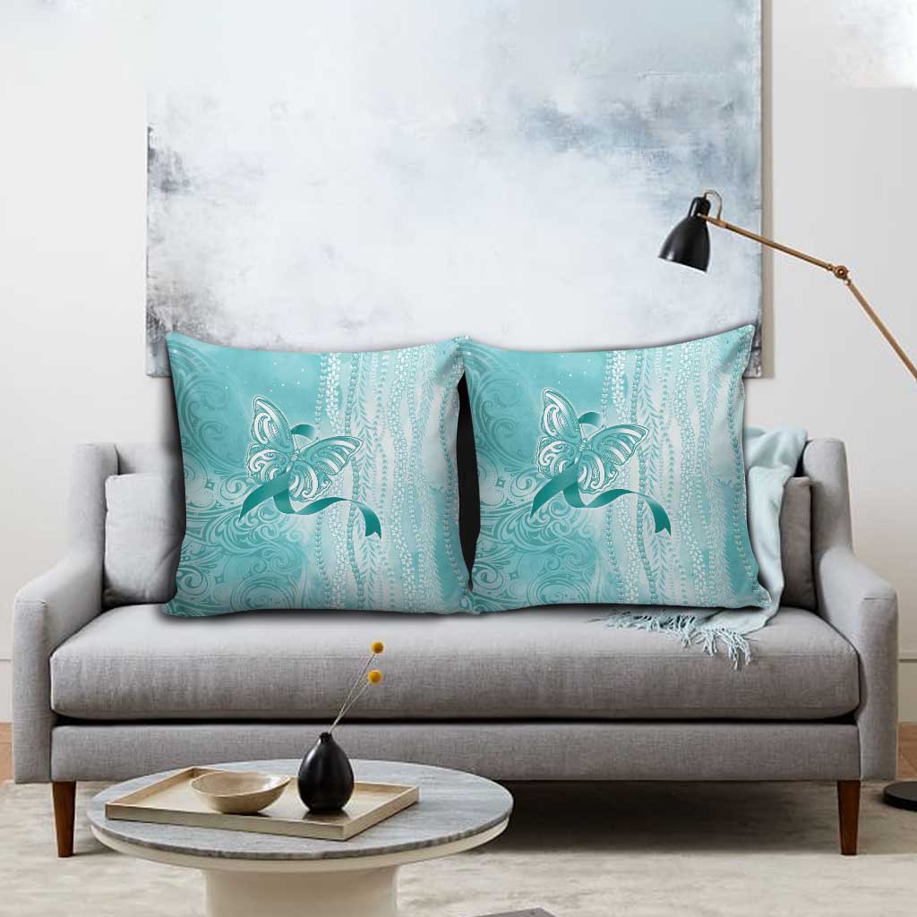 PTSD Awareness Pillow Cover Maile Pikake Lokelani Crown Flower Lei Inspired