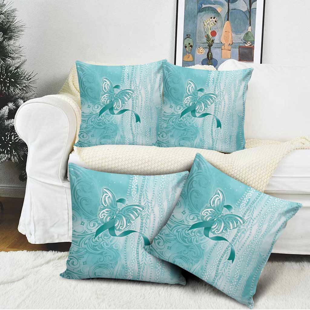 PTSD Awareness Pillow Cover Maile Pikake Lokelani Crown Flower Lei Inspired