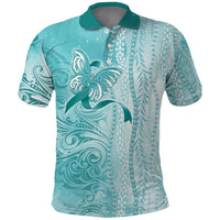 PTSD Awareness Polo Shirt Maile Pikake Lokelani Crown Flower Lei Inspired LT9 Teal - Polynesian Pride