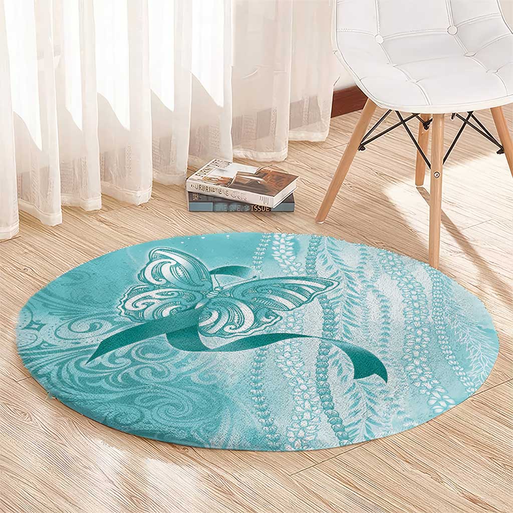 PTSD Awareness Round Carpet Maile Pikake Lokelani Crown Flower Lei Inspired