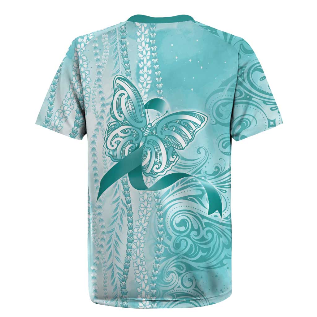 PTSD Awareness Rugby Jersey Maile Pikake Lokelani Crown Flower Lei Inspired