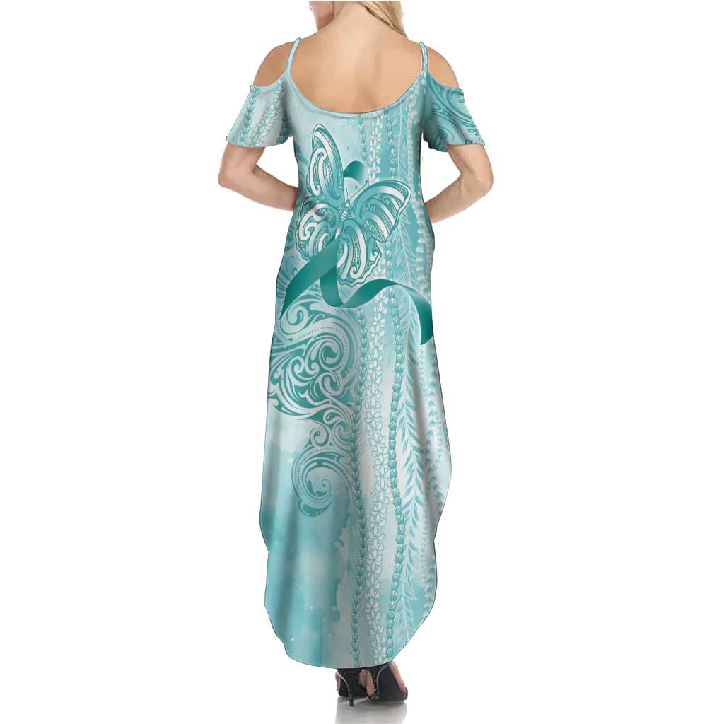 PTSD Awareness Summer Maxi Dress Maile Pikake Lokelani Crown Flower Lei Inspired LT9 - Polynesian Pride