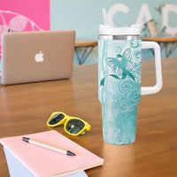 PTSD Awareness Tumbler With Handle Maile Pikake Lokelani Crown Flower Lei Inspired
