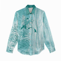 PTSD Awareness Women Casual Shirt Maile Pikake Lokelani Crown Flower Lei Inspired LT9 - Polynesian Pride