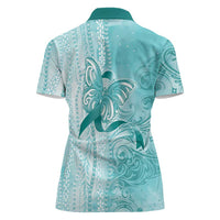 PTSD Awareness Women Polo Shirt Maile Pikake Lokelani Crown Flower Lei Inspired LT9 - Polynesian Pride
