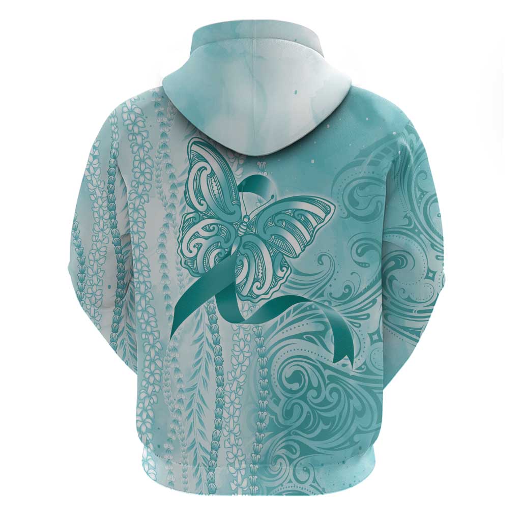 PTSD Awareness Zip Hoodie Maile Pikake Lokelani Crown Flower Lei Inspired