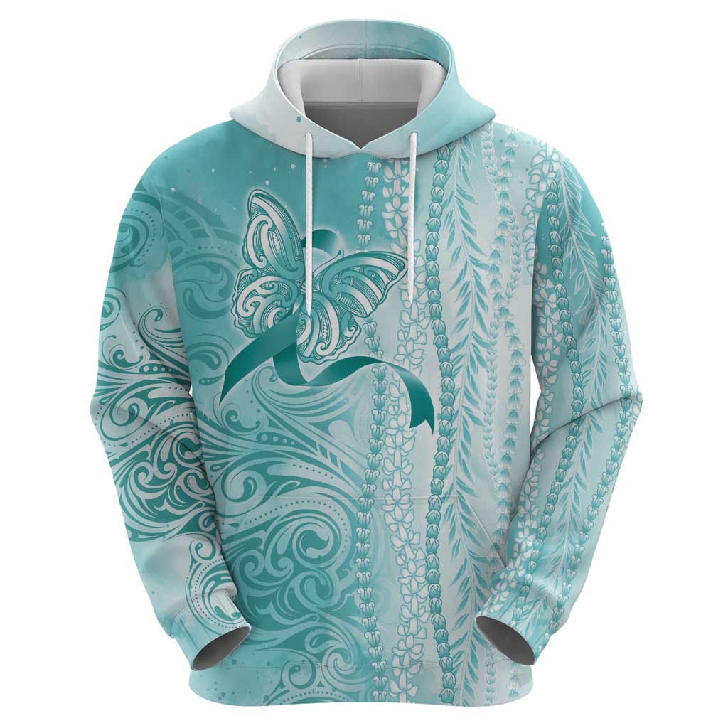 PTSD Awareness Zip Hoodie Maile Pikake Lokelani Crown Flower Lei Inspired