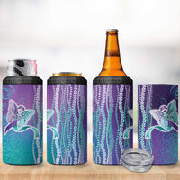 Suicide Prevention Awareness 4 in 1 Can Cooler Tumbler Maile Pikake Lokelani Crown Flower Lei Inspired LT9 - Polynesian Pride
