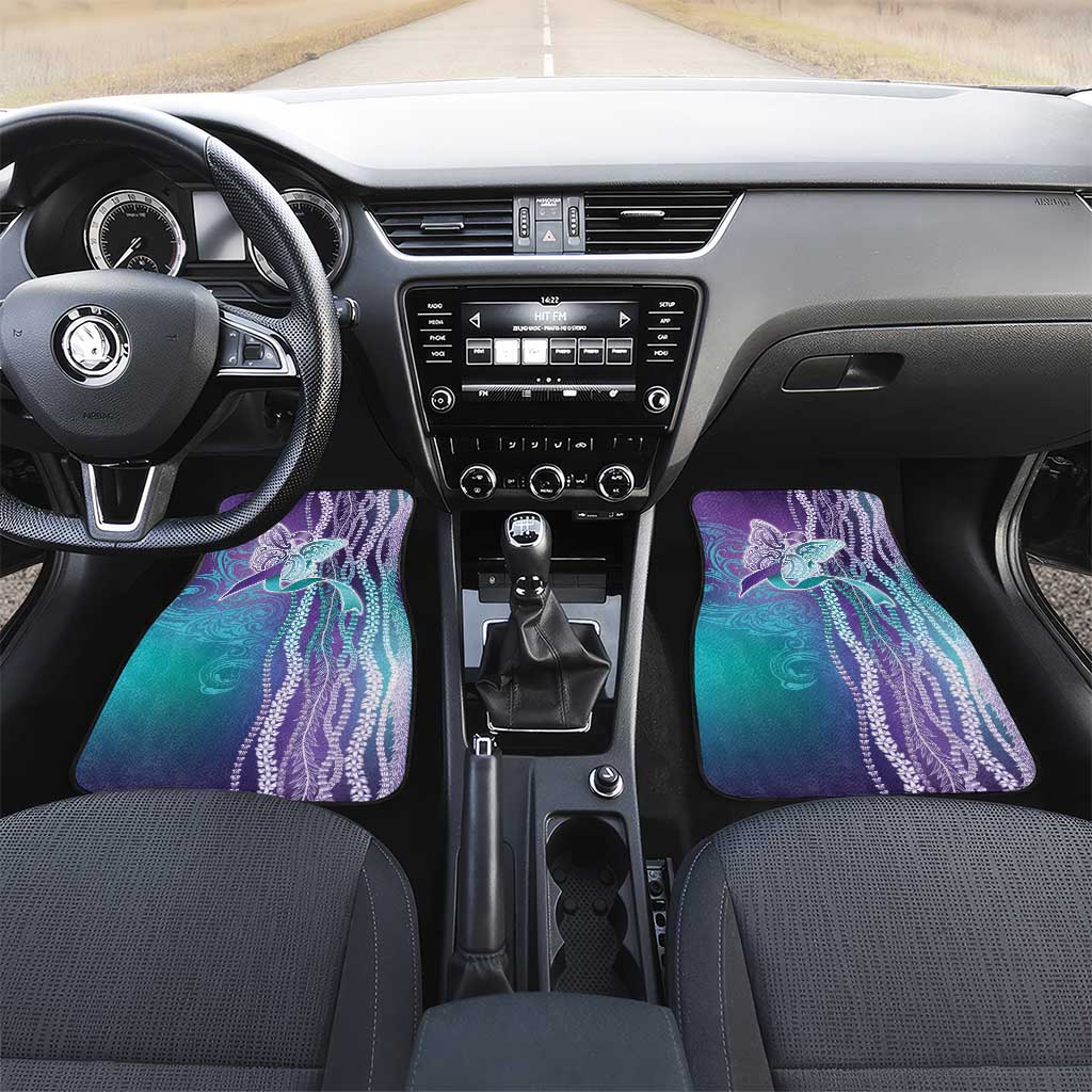 Suicide Prevention Awareness Car Mats Maile Pikake Lokelani Crown Flower Lei Inspired