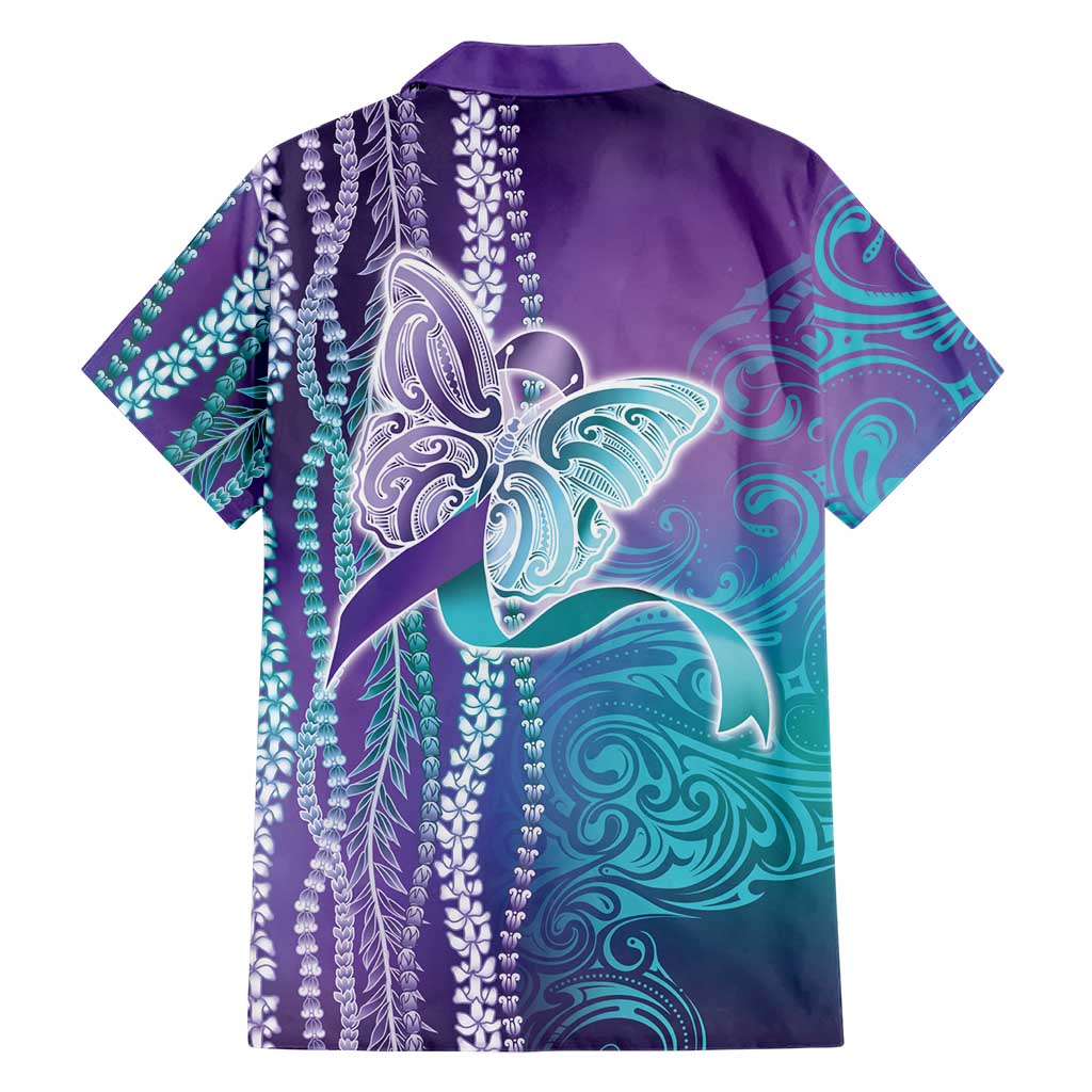 Suicide Prevention Awareness Family Matching Summer Maxi Dress and Hawaiian Shirt Maile Pikake Lokelani Crown Flower Lei Inspired LT9 - Polynesian Pride