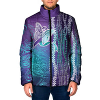 Suicide Prevention Awareness Padded Jacket Maile Pikake Lokelani Crown Flower Lei Inspired LT9 Men Multicolor - Polynesian Pride