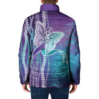Suicide Prevention Awareness Padded Jacket Maile Pikake Lokelani Crown Flower Lei Inspired LT9 - Polynesian Pride