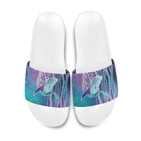 Suicide Prevention Awareness Slide Sandals Maile Pikake Lokelani Crown Flower Lei Inspired LT9 Multicolor - Polynesian Pride