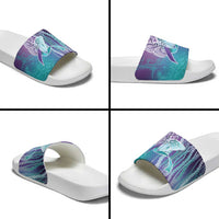 Suicide Prevention Awareness Slide Sandals Maile Pikake Lokelani Crown Flower Lei Inspired LT9 - Polynesian Pride