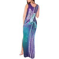 Suicide Prevention Awareness Tank Maxi Dress Maile Pikake Lokelani Crown Flower Lei Inspired
