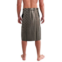 Hawaiian Honu Personalized Lavalava Mocha Mousse Hibiscus Tribal Hook Pattern