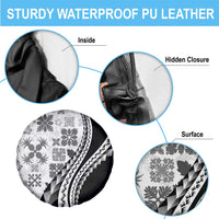 Black Hawaiian Quilt Pattern Spare Tire Cover Mixed Polynesian Tribal Arty LT9 - Polynesian Pride