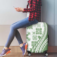 Green Hawaiian Quilt Pattern Luggage Cover Mixed Polynesian Tribal Arty LT9 - Polynesian Pride