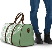 Green Hawaiian Quilt Pattern Travel Bag Mixed Polynesian Tribal Arty - Polynesian Pride