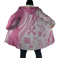 Pink Hawaiian Quilt Pattern Cloak Mixed Polynesian Tribal Arty - Polynesian Pride