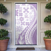 Purple Hawaiian Quilt Pattern Door Cover Mixed Polynesian Tribal Arty LT9 Purple - Polynesian Pride