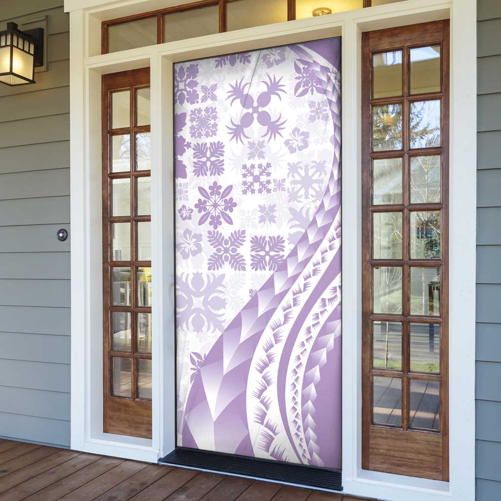 Purple Hawaiian Quilt Pattern Door Cover Mixed Polynesian Tribal Arty LT9 - Polynesian Pride