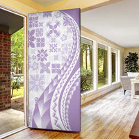 Purple Hawaiian Quilt Pattern Door Cover Mixed Polynesian Tribal Arty LT9 - Polynesian Pride