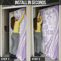 Purple Hawaiian Quilt Pattern Door Cover Mixed Polynesian Tribal Arty LT9 - Polynesian Pride