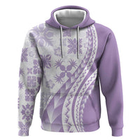 Purple Hawaiian Quilt Pattern Hoodie Mixed Polynesian Tribal Arty LT9 Pullover Hoodie Purple - Polynesian Pride