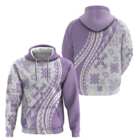 Purple Hawaiian Quilt Pattern Hoodie Mixed Polynesian Tribal Arty LT9 - Polynesian Pride
