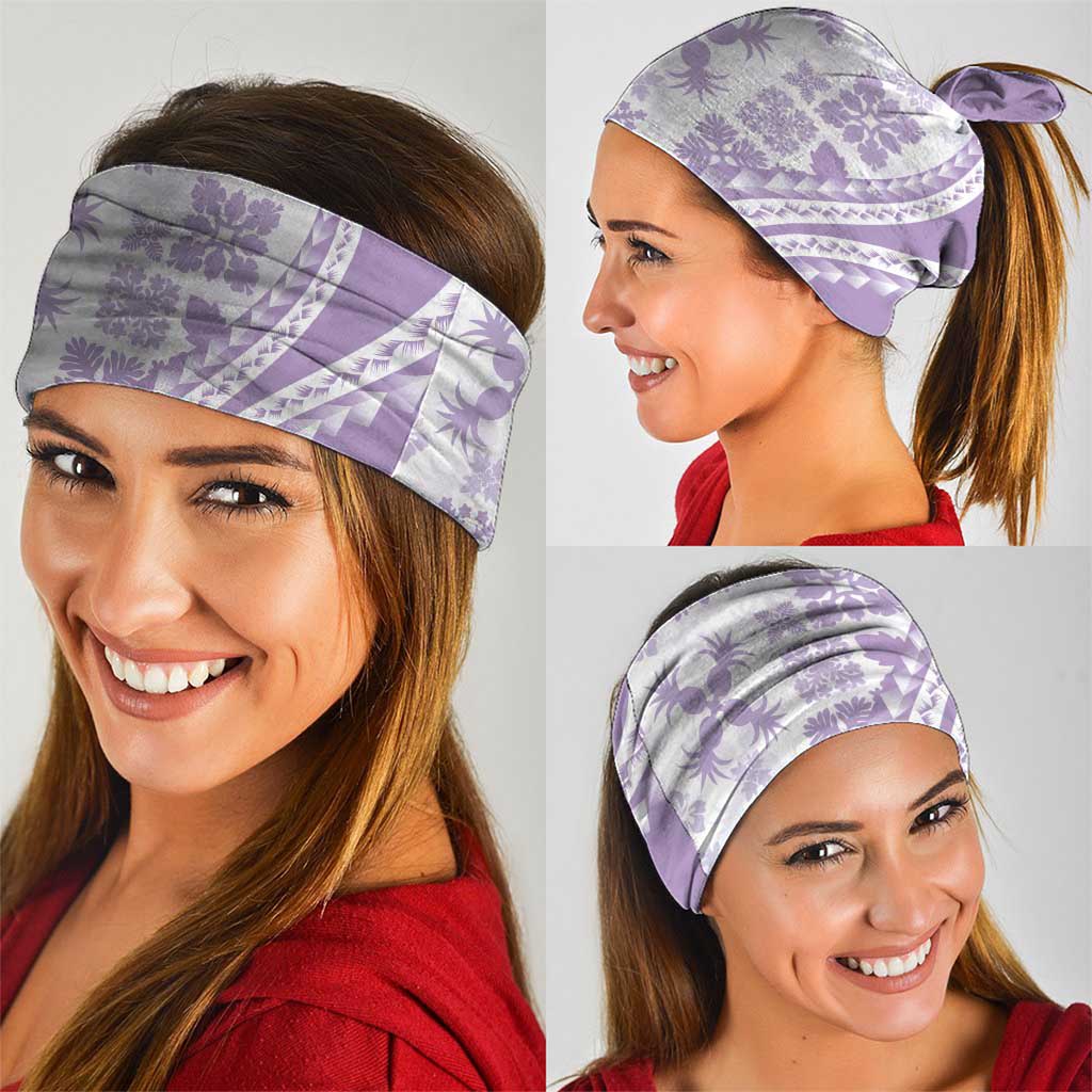 Purple Hawaiian Quilt Pattern Neck Gaiter Mixed Polynesian Tribal Arty - Polynesian Pride