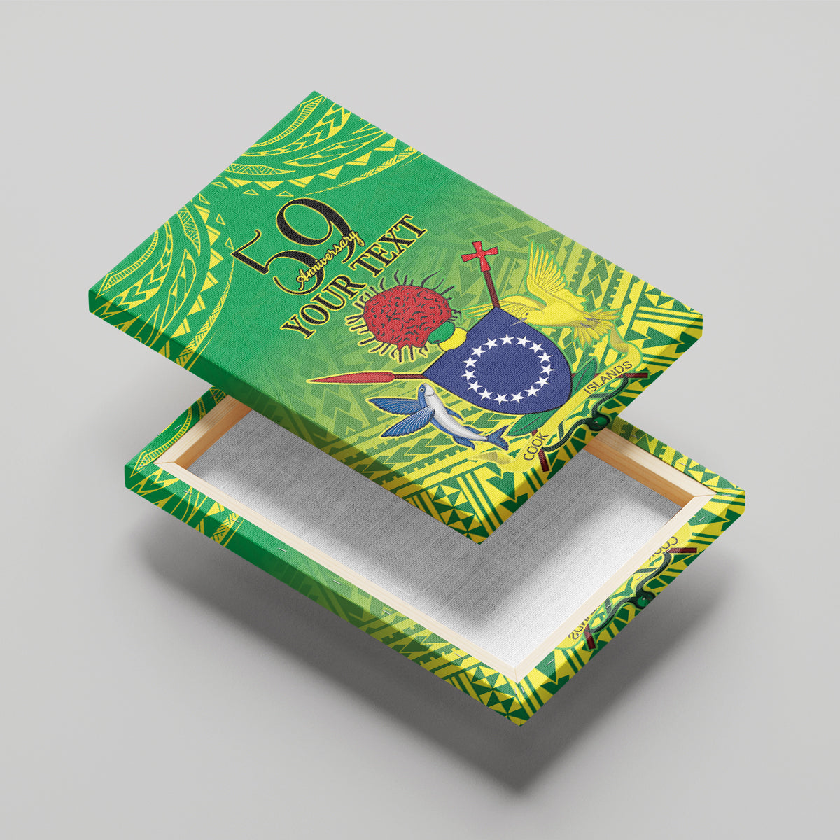 Cook Islands Constitution Day Canvas Wall Art Kuki Airani Since 1965
